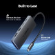UGREEN 4-portni USB-C HUB 2xUSB-A, 2xUSB-C, 10Gbps, sivi