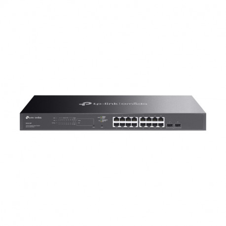 TP-Link Omada JetStream 18-port Gigabit PoE+ upravljiv preklopnik (Switch), 16×G-LAN PoE+, 2×SFP Gigabit, IPv6, 1U 19" r