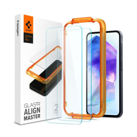 Spigen Glass tR AlignMaster 2 Pack - Samsung Galaxy A55