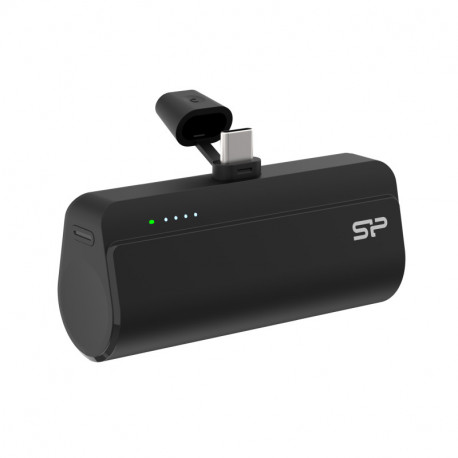 Silicon Power punjač Powerbank QD50, 5000mAh, 20W, integrated Type C connector+Type C port, QC3.0+PD, crni