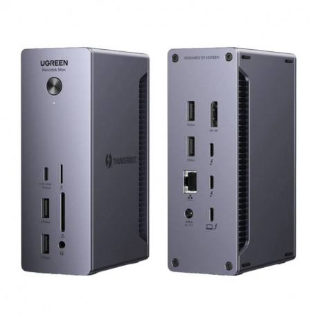UGREEN Revodok Max 13u1, DisplayPort, Thunderbolt 4, USB-C, RJ45, čitač kartica TF/SD, 3.5mm