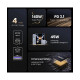 UGREEN Nexode Pro zidni punjač 160W, 3×USB-C/1×USB-A, USB-C kabel, GaN, sivi