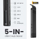UGREEN X-Kit stalak za prijenosnik 5-u-1 HUB USB Type C - 2x USB 3.2 Gen, HDMI 4K 30 Hz, 3D, SD/microSD čitač