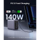 UGREEN Nexode GaN II Tech zidni punjač 300W, 4xUSB-C, 1xUSB-A, PD, sivi