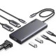UGREEN 8-portni Revdok USB-C HUB USB-C 2xUSB-C, 2xUSB-A, 1xHDMI 4K 60, 1xHDMI 4K 30, 1xVGA, 1xUSB-C PD 100W, sivi 