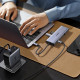 UGREEN 9-portni USB-C HUB 3xUSB-A,1xHDMI 4K 60, 1xVGA, 1xUSB-C PD 100W, 1xRJ45, 1xSD, 1xTF, sivi