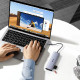 UGREEN 9-portni USB-C HUB 3xUSB-A,1xHDMI 4K 60, 1xVGA, 1xUSB-C PD 100W, 1xRJ45, 1xSD, 1xTF, sivi
