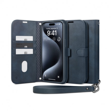 Spigen Wallet S Pro, navy - iPhone 15 Pro Max