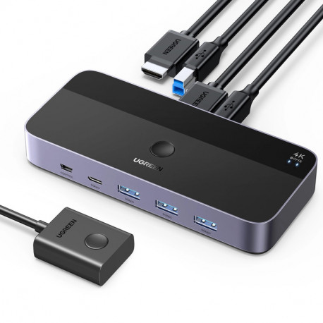 UGREEN KWM switch 3x HDMI, 2x USB-C, 3x USB-A,2x USB-B