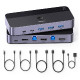 UGREEN KWM switch 3x HDMI, 2x USB-C, 3x USB-A,2x USB-B