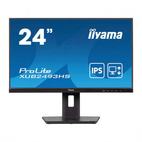 IIYAMA 24" XUB2493HS-B6 FHD (1920×1080) IPS, 100Hz, 16:9, 0.5ms, 250 cd/m2, 1300:1, 1xHDMI/DP, Pivot, zvučnici, crni