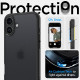 Spigen Ultra Hybrid, frost black - iPhone 16 ACS08200)
