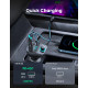 UGREEN FM transmiter za auto LED zaslon, Bluetooth, TF kartica 128 GB, USB-C, 2x USB, Quick charge 3.0, crni