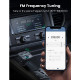 UGREEN FM transmiter za auto LED zaslon, Bluetooth, TF kartica 128 GB, USB-C, 2x USB, Quick charge 3.0, crni