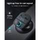 UGREEN FM transmiter za auto LED zaslon, Bluetooth, TF kartica 128 GB, USB-C, 2x USB, Quick charge 3.0, crni
