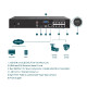 TP-Link PoE+ Network video snimač, 8 kanala, 8x10/100 Mbps PoE+ Ports, H.265+/H.265/ H.264+/H.264, 8MP, 10TB HDD, 1×SATA