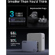 UGREEN Nexode Pro Ultra-Slim zidni punjač 65W, 2x USB-C, USB-A, GaNInfinity, sivi