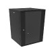 Canovate 15U 600x450x765 SINGLE zidni ormar s bočnim stranama koje se mogu otvoriti izvana, crni (WS3O-9-156DF)