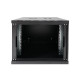 Canovate 9U 600x400x498 SINGLE zidni ormar s bočnim stranama koje se mogu otvoriti izvana, crni (WS3O-9-0964F)