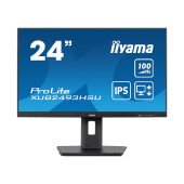 IIYAMA 24" XUB2493HSU-B7 FHD (1920x1080) IPS, Pivot, 100Hz, 1ms, 300 cd/m2, 1300:1, HDMI/DP, 2×USB-A, zvučnici, crni