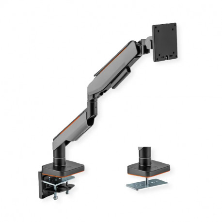 Roline jednostruki stolni pneumatski nosač monitora do 49", 5 spojeva, nosivost 20 kg, crno/sivi