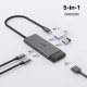 TP-Link 5-portni USB-C HUB 2xUSB-A, 1xUSB-C, 1xUSB-C PD, 1x HDMI 4K 60Hz, crni 