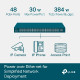 TP-Link Omada JetStream 48-port Gigabit L2 Smart PoE+ preklopnik, 48×10/100/1000 RJ45 ports, 4×SFP Gigabit, 1×RJ45 conso