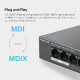 Mercusys 8-Port Gigabit Desktop preklopnik (Switch) 7× Gigabit PoE+, 1× Gigabit Non-Po, Plug & Play,