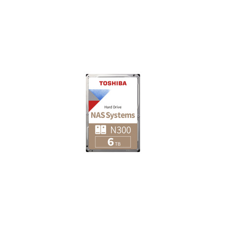 HDD NAS TOSHIBA N300 6TB CMR, 3.5'', 512MB, 7200RPM, SATA, RV Sensor, TBW: 180
