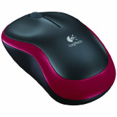 Logitech M185 bežični optički miš, crvena