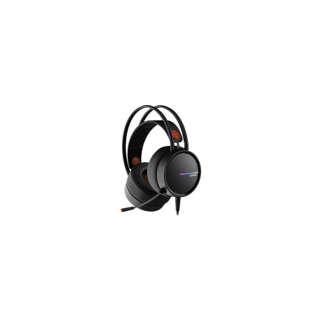 CANYON INTERCEPTOR GH-8A, Gaming headset 3.5mm jack plus USB connector for LED backlight, adjustable