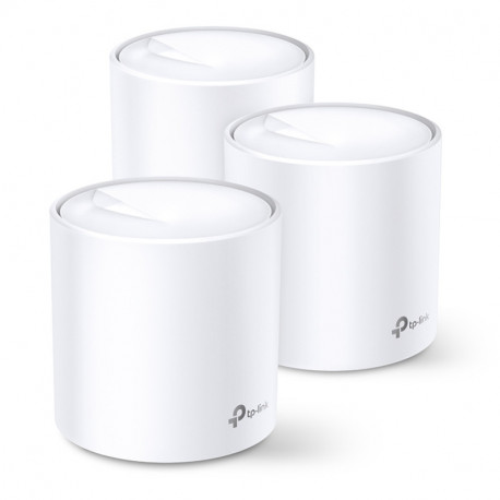 TP-Link AX1800 Deco X20 (3-pack), Dual-Band Mesh Wi-Fi 6, 574Mbps/1201Mbps (2.4GHz/5GHz), 802.11ax/ac/n/a/b/g, 2×G-LAN, 