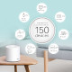 TP-Link AX5400 Deco X60 (2-pack), Dual-Band Mesh Wi-Fi 6, 574Mbps/2402Mbps (2.4GHz/5GHz), 802.11ax/ac/n/a/b/g, 2×G-LAN, 