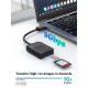 UGREEN čitač memorijskih kartica USB 3.0, TF/SD, 15cm, crni