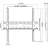 Manhattan TV nosač zidni 32"-55" do 45kg, crni