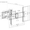 Manhattan TV nosač zidni 60"-120" do 120kg, crni