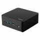 Mini desktop PC MSI Cubi NUC 1M-258BEU barebone Core 7 / WiFi 6E + BT 5.3 / 2x2.5Gbps / black