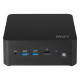 Mini desktop PC MSI Cubi NUC 1M-259BEU barebone Core 5 / WiFi 6E + BT 5.3 / 2x2.5Gbps / black