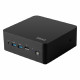 Mini desktop PC MSI Cubi NUC 1M-260BEU barebone Core 3 / WiFi 6E + BT 5.3 / 2x2.5Gbps / black