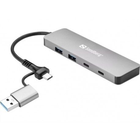 Sandberg USB-C A to 2xUSB-A 2xUSB-C Hub