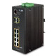 Planet Industrial 10-Port (8x 1GbE RJ45 15W Port POE (130w) 2x 100 1000 SFP Slots) L2 Managed Switch (-40 to 75 C)