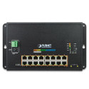 Planet Industrial 16-Port GbE 802.3at PoE 2-Port 100 1000X SFP Wall-mounted Managed Switch