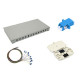 NFO Patch Panel 1U 19" Closed - Singlemode 12x LC UPC Duplex Adapter Pigtail kazeta SET