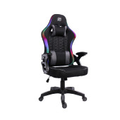 Bit Force HYPNOSIS RGB-2D igraća stolica s potpornim jastučićima, PU koža, 2D naslon za ruke, nosivost 130kg, crna