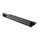 Roline 24-portni Patch Panel (prazni) 19" Keystone UTP Cat.5e/6/Class E, crni