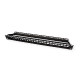 Roline 24-portni Patch Panel (prazni) 19" Keystone UTP Cat.5e/6/Class E, crni
