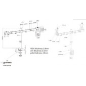 Manhattan nosač monitora 13"-32",8kg po monit,crni
