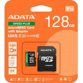ADATA microSD U3, V30, 180/160MBs, 128GB