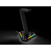 Postolje za slušalice GX-UH100, LED, USB hub