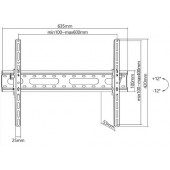 Manhattan TV nosač zidni 37"-70" do 45kg, crni